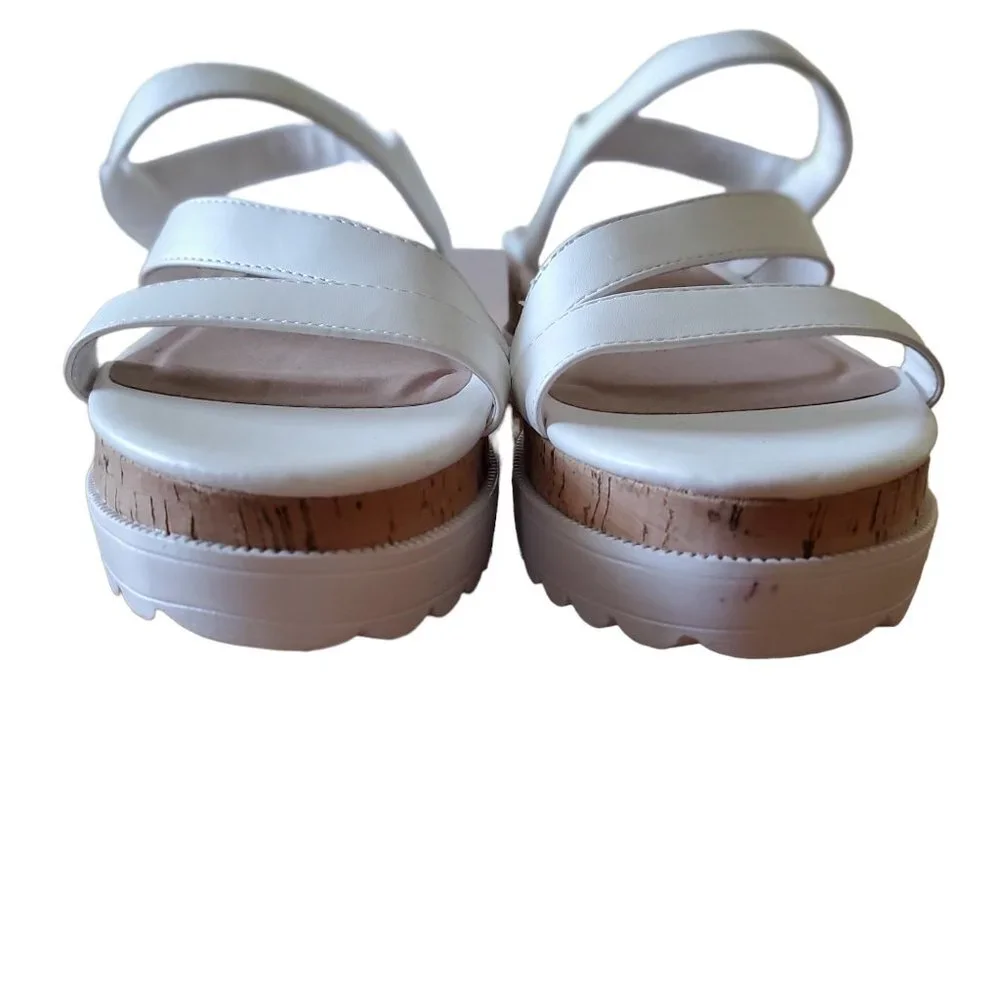 Madden Girl White‎ Platform Sandals Size 11